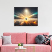 Shiva verlicht het universum canvas afdruk (Insitu (Woonkamer))