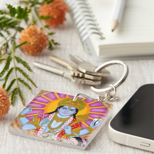 Shiva & Vishnu Keychain – Spiritual Combo Keyring (Voorkant Rechts)