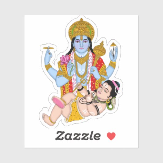 Shiva & Vishnu Stickers – Divine Spiritual Sticker (Feuille)