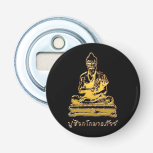 Shivago Komarpaj Buddha van het Thaise bloedbad Button Flesopener