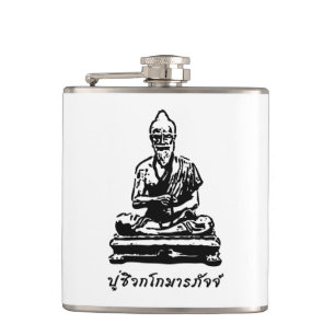 Shivago Komarpaj Buddha van het Thaise bloedbad Heupfles
