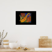 Shivan Dragon afdrukken op zwart Poster (Keuken)
