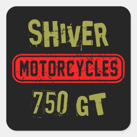 Shiver 750GT Vierkante Sticker (Voorkant)