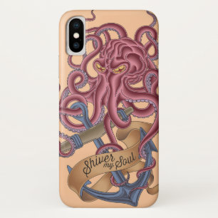 Shiver My Soul Octopus Tatto iPhone X Hoesje