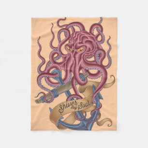 Shiver My Soul   Octopus Tatto Fleece Deken