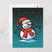 Shivering Snowman Briefkaart (Voorkant / Achterkant)