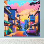 Shizuka no Michi (rustige straat) Canvas Afdruk (Insitu (Houten vloer))