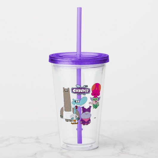 Shnitzel, Mung, Chowder en Truffels Acryl Drinkbeker (Voorkant)