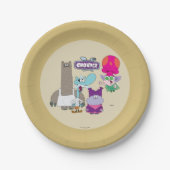 Shnitzel, Mung, Chowder en Truffels Papieren Bordje (Voorkant)