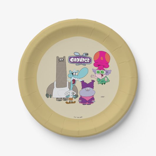 Shnitzel, Mung, Chowder en Truffels Papieren Bordje (Voorkant)
