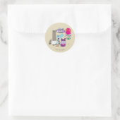 Shnitzel, Mung, Chowder en Truffels Ronde Sticker (Tas)