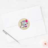 Shnitzel, Mung, Chowder en Truffels Ronde Sticker (Envelop)