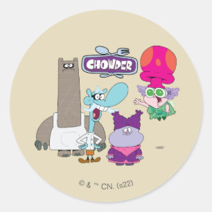 Shnitzel, Mung, Chowder en Truffels Ronde Sticker