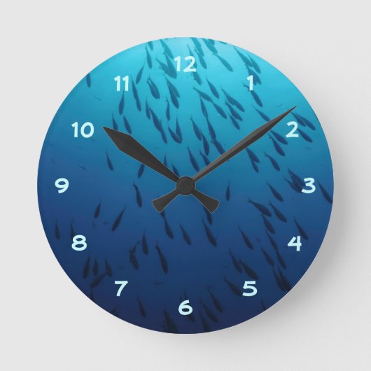 Shoal of fish ronde klok (Voorkant)