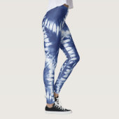 Shobori Tie Dye Print Patroon Blue Leggings (Rechts)