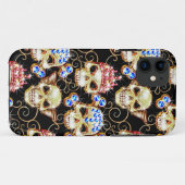 Shock & Awe Bling Skulls iPhone 5 Hoesje (Achterkant (horizontaal))