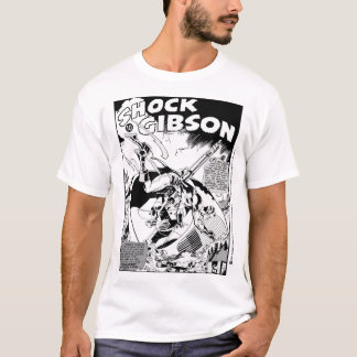 'SHOCK Gibson' stripboekpaneel T-shirt