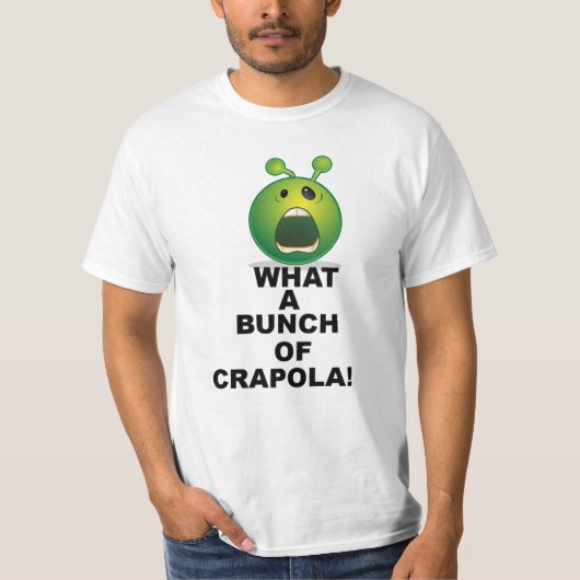 Shocked Alien Face - Grappige Groene Cartoon React T-shirt (Voorkant)