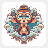Shocked Cute Monkey Sticker Sheet (Voorkant)