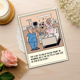 Shocked Nurse Watches Patient Dance Get Well Briefkaart