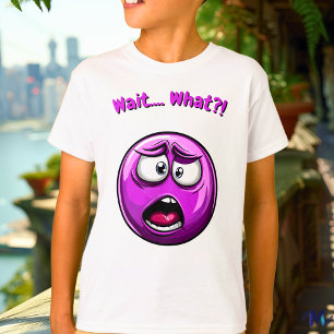 Shocked Paarse emoji - leuk en expressief ontwerp T-shirt