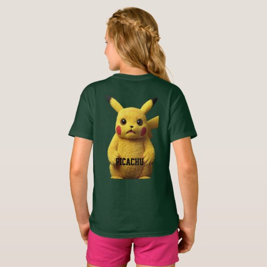 "Shocked Pikachu Mugshot — Designed T-shirt (Achterkant volledig)