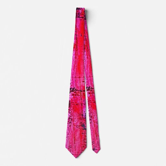 Shocking Hot Neon Pink Crimson modern abstract Stropdas (Voorkant)