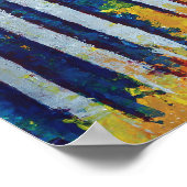 Shockwave moderne hedendaagse abstracte schilderku poster (Hoek)