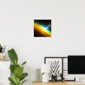 Shockwave of Gold in Space Poster (Bureau à domicile)