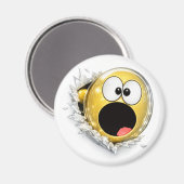 Shocky 3D Emoji Round Magnet (Recto/Verso)