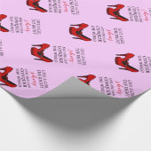 Shoe-aholic, geef een meisje de juiste schoenen. cadeaupapier (Hoek)