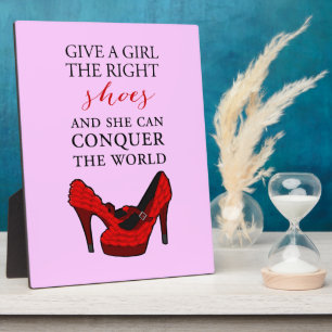 Shoe-aholic, geef een meisje de juiste schoenen. fotoplaat