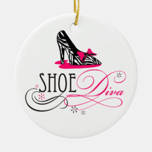 Shoe Diva Zebra Print Ornament
