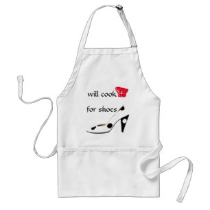 Shoe Lover Will Cook for Shoes Funny Standaard Schort