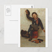 Shoe Shine Boy van John George Brown Briefkaart (Voorkant / Achterkant)