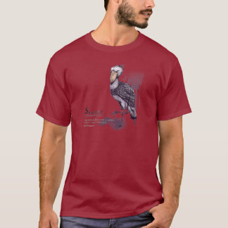 shoebill - plum t-shirt