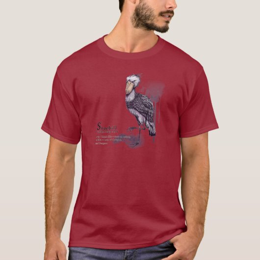shoebill - plum t-shirt (Voorkant)