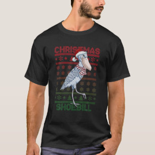 Shoebill Santa Hat Ugly Sweater Kerstbus Lov T-shirt