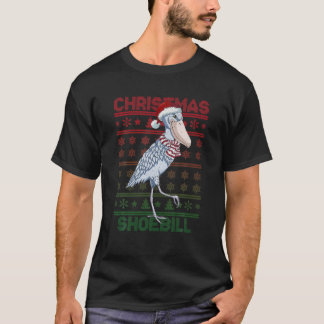 Shoebill Santa Hat Ugly Sweater Kerstbus Lov T-shirt