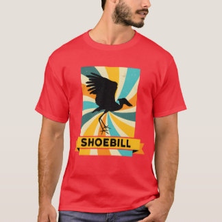 Shoebill Shoebill Bird Ornitologist retro T-shirt