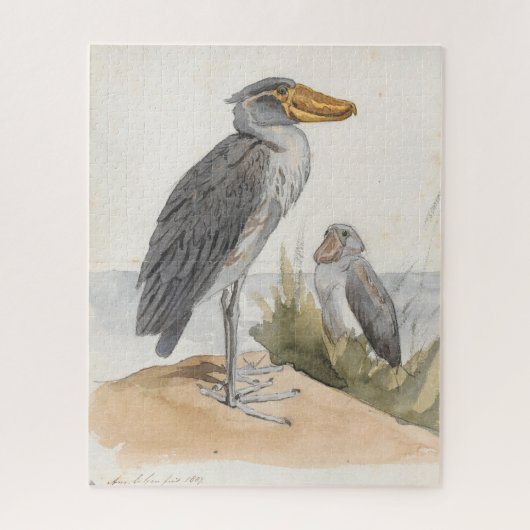 Shoebill Stork 1887 Print Zoölogisch Afrikaans Legpuzzel (Verticaal)