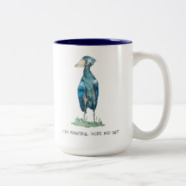 Shoebill Stork Affirmations Two-Tone Coffee Mok