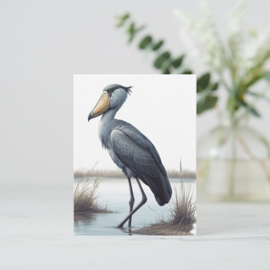 Shoebill Stork Briefkaart (Staand voorkant)