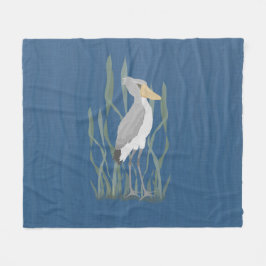 Shoebill Stork Fleece Blanket Deken
