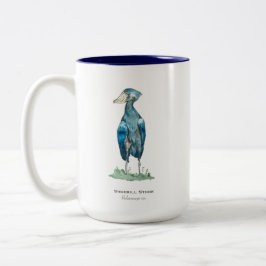 Shoebill Stork Two-Tone Coffee Mok