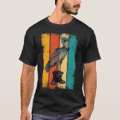 Shoebill Stortvogel in werklaarzen T-shirt (Voorkant)