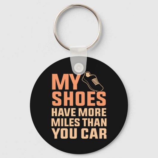 Shoes Have More Miles Half Marathon Running Runner Sleutelhanger (Voorkant)