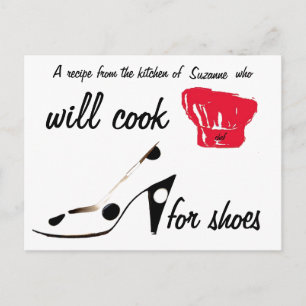 Shoes Recipe Card Briefkaart