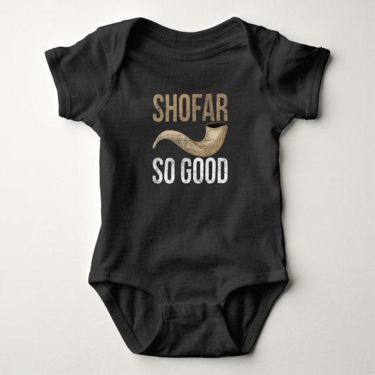 Shofar Ancient Musical Horn Jewish Quote Romper (Voorkant)