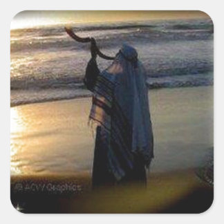 Shofar Scroll Vierkante Sticker